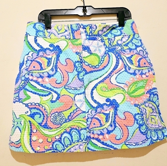 Lilly Pulitzer Colorful Paisley Skort Mini Skirt - Picture 2 of 4